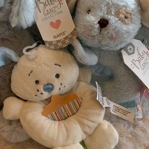 NWT Puppy Dog Baby Rattle and Bottle Hugger Set